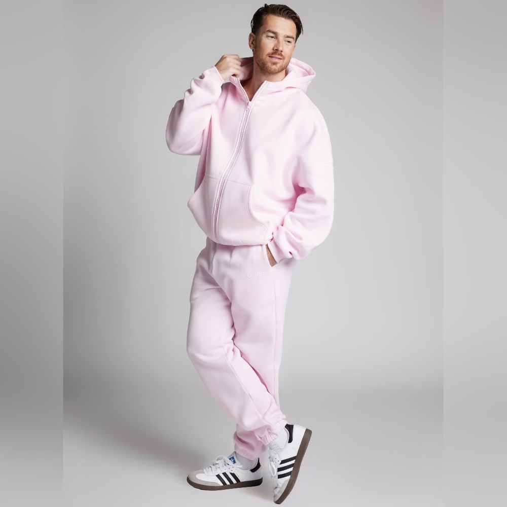Comfrt NWT Cloud Full Zip Hooded Sweatshirt Powder Pink Women's  Small Oversized - Picture 5 of 16